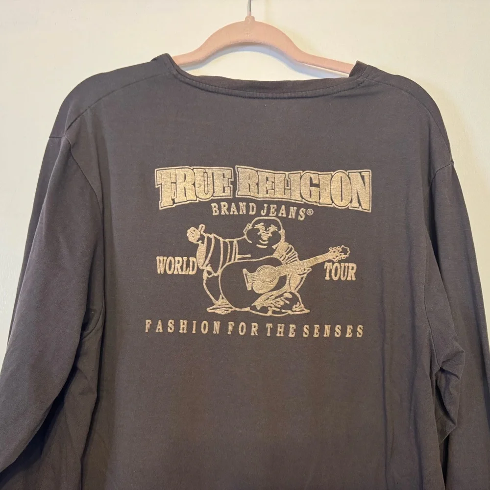 True‎ Religion World Tour Dark Gray Long Sleeve Shirt
